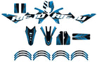 Kit pegatinas 50cc Rieju MRT 2022-2025 Magix - Pegatina con diseño gráfico en azul y negro para motocicleta.