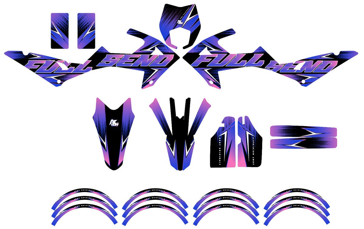 Kit déco 50cc Rieju MRT 2022-2025 Message Star avec design vibrant et holographique.