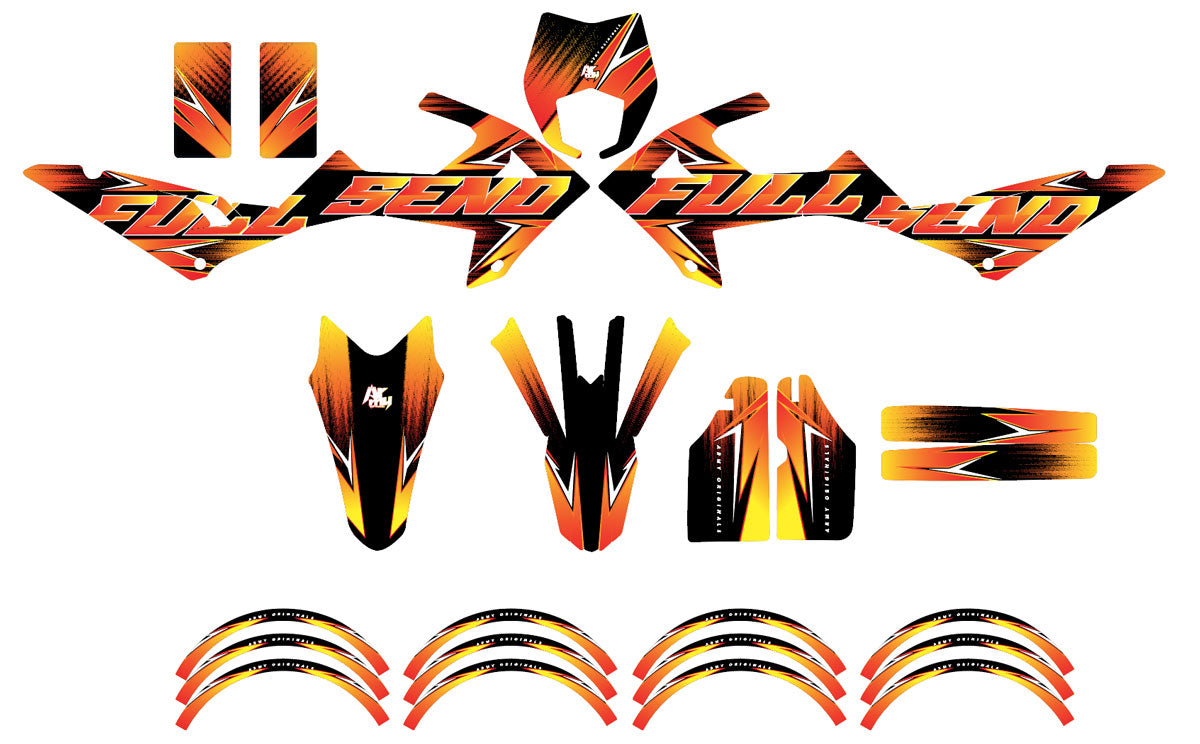 Kit déco 50cc Rieju MRT 2022-2025 Message Star, autocollants moto flamboyants, design vibrant.