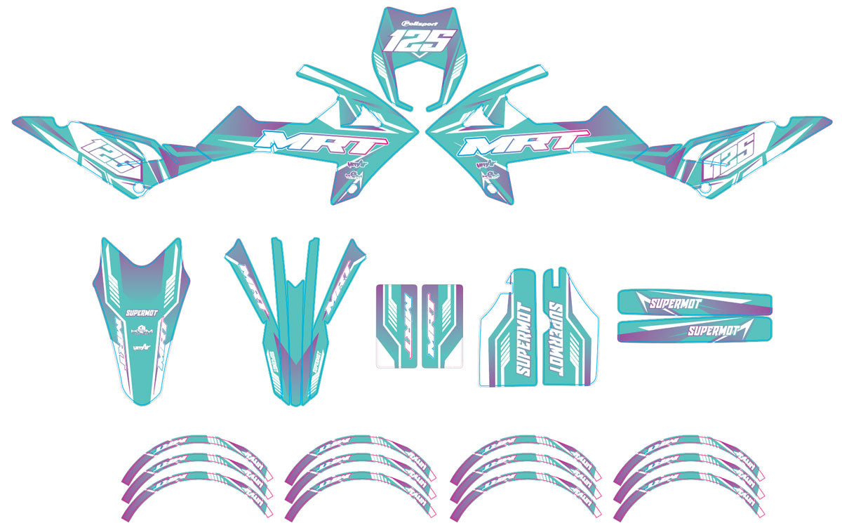 Rieju MRT 50cc 2022-2025 MX Sky Graphics kit | motorcycle stickers | 50cc customization | armysctv