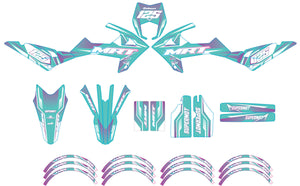 Kit déco Rieju MRT 50cc 2022-2025 MX Sky | autocollants moto | personnalisation 50cc | armysctv