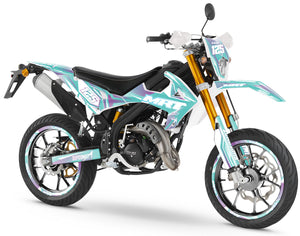 Kit déco Rieju MRT 50cc 2022-2025 MX Sky | autocollants moto | personnalisation 50cc | armysctv