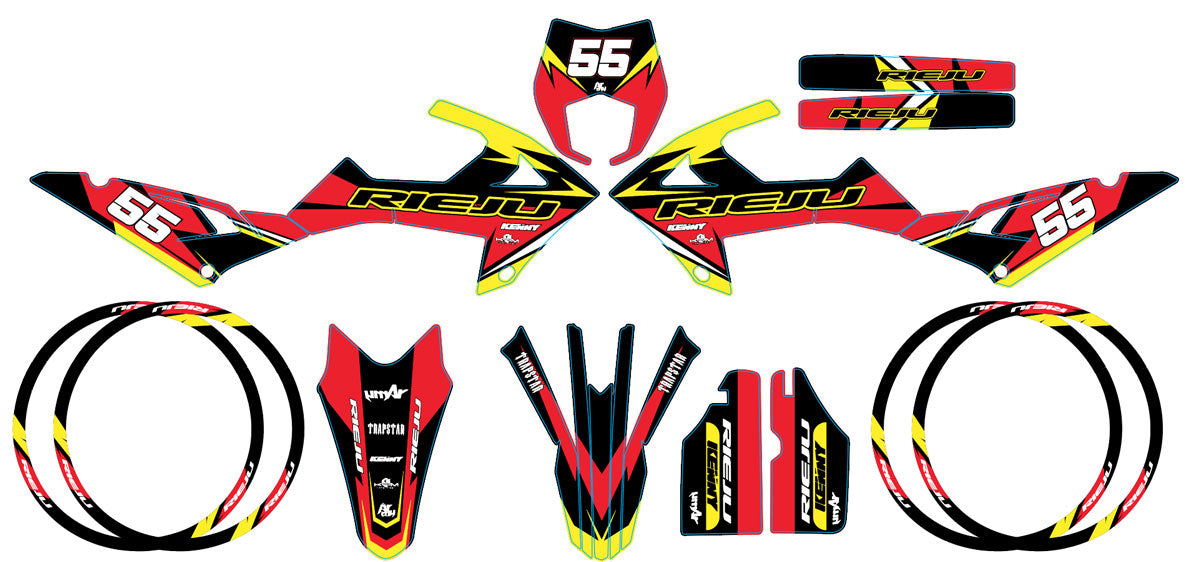 Rieju MRT 50cc 2022-2025 Stream Graphics kit | motorcycle stickers | 50cc customization | armysctv