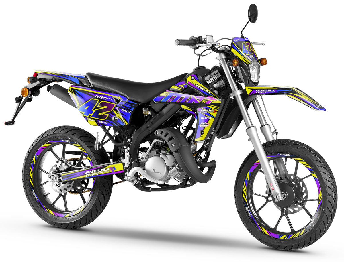 Kit Déco Autocollants Motocross Pour Rieju MRT 50 (2009-2021) – Design Noir Et Or, Complet - 8