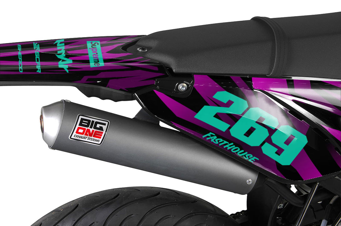 Kit déco Sherco 50cc 2017-2025 Purple Rain | autocollants moto | personnalisation 50cc | armysctv