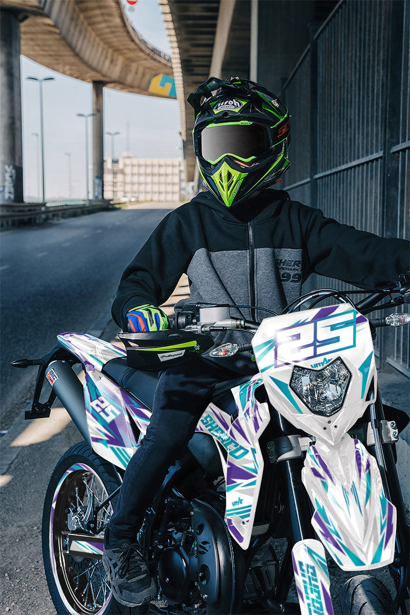 Kit pegatinas Sherco 50cc 2017-2025 Complejidad Ejército | pegatinas para moto | personalización 50cc | armysctv