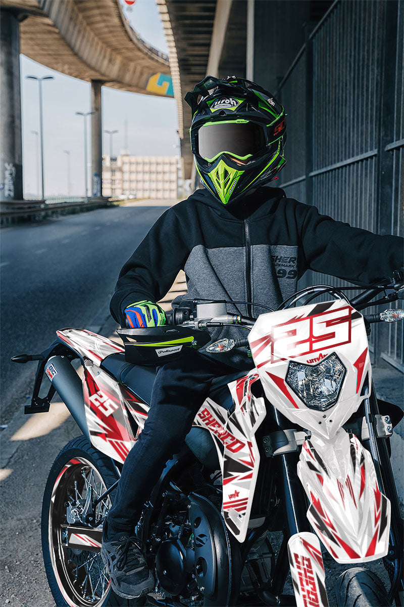 Kit pegatinas Sherco 50cc 2017-2025 Complejidad Ejército | pegatinas para moto | personalización 50cc | armysctv