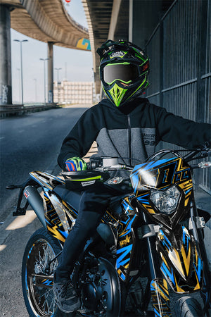 Kit déco Sherco 50cc 2017-2025 Bleuz | autocollants moto | personnalisation 50cc | armysctv