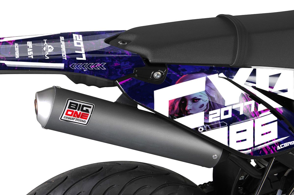 Kit déco Sherco 50cc 2017-2025 Cyberpunk | autocollants moto | personnalisation 50cc | armysctv