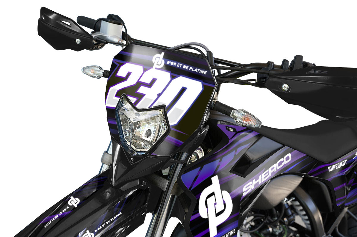 Kit pegatinas Sherco 50cc 2017-2025 Oro y platino | pegatinas para moto | personalización 50cc | armysctv