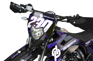 Deko-sett Sherco 50cc 2017-2025 Gull og platina | motorsykkelklistremerker | personliggjøring 50cc | armysctv