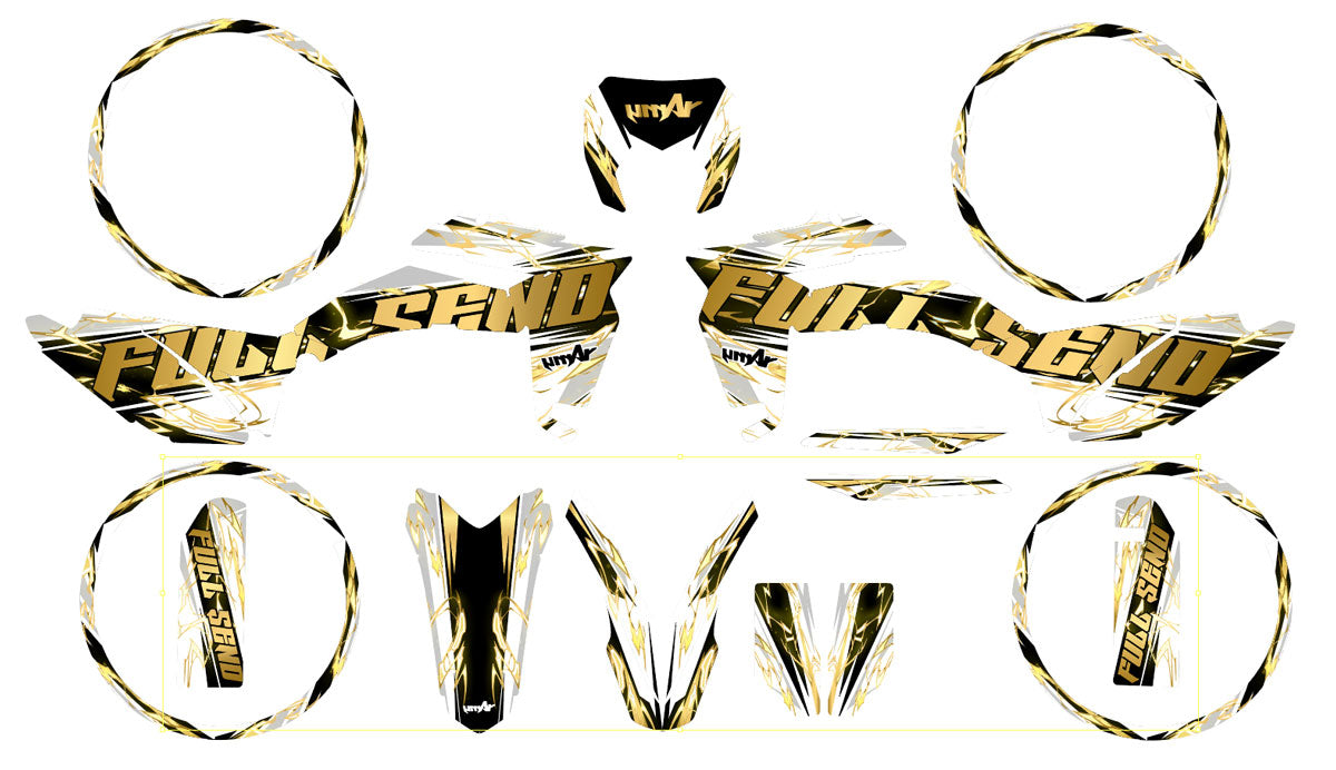 Kit pegatinas Sherco 50cc 2017-2025 Haymakerz | pegatinas para moto | personalización 50cc | armysctv
