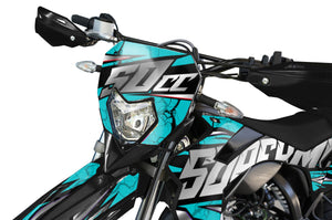 Kit déco Sherco 50cc 2017-2025 Illuzion | autocollants moto | personnalisation 50cc | armysctv