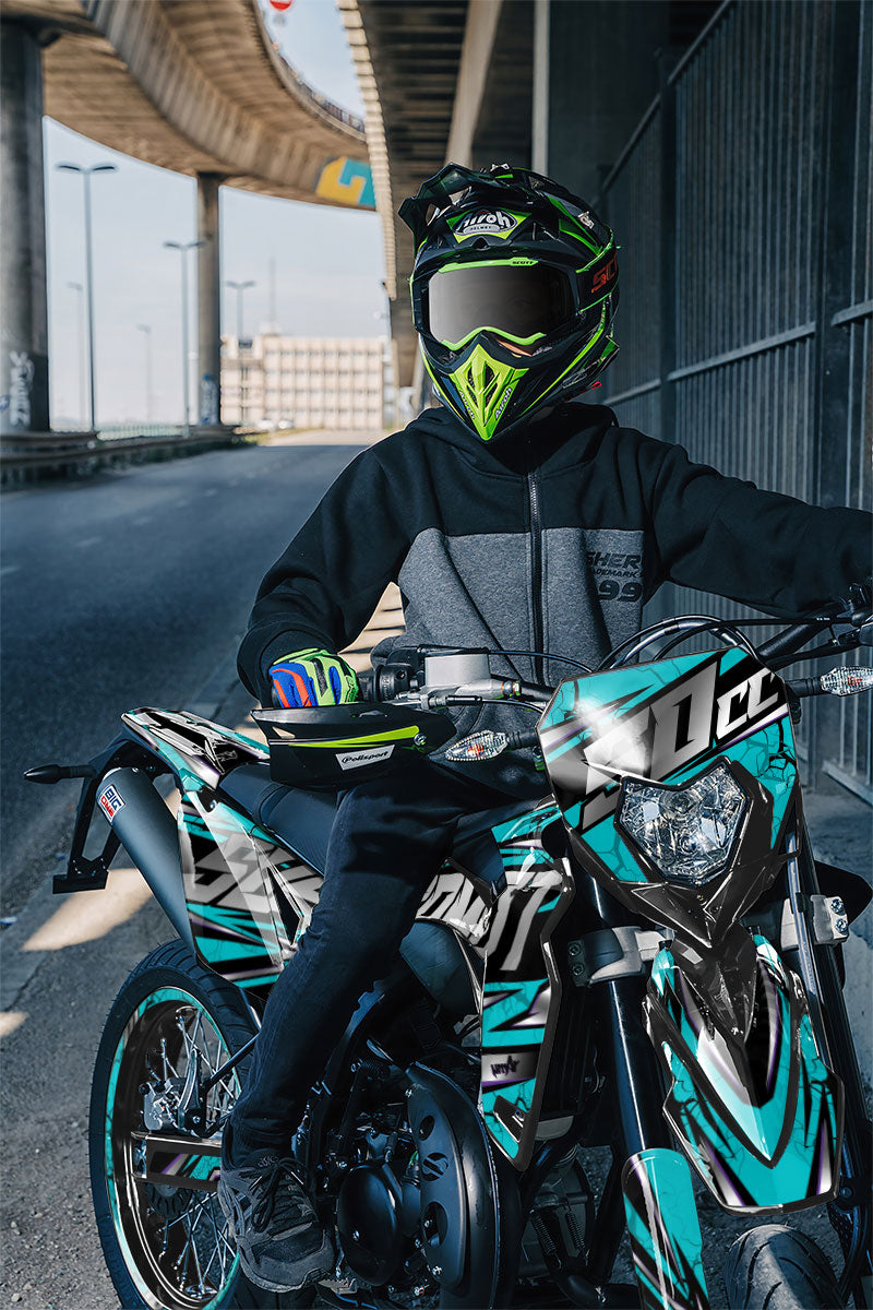 Kit pegatinas Sherco 50cc 2017-2025 Illuzion | pegatinas para moto | personalización 50cc | armysctv