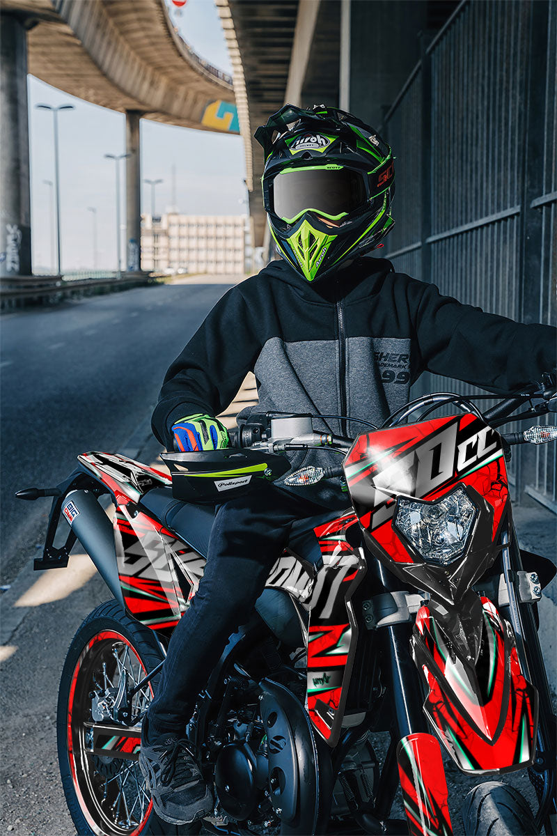 Kit pegatinas Sherco 50cc 2017-2025 Illuzion | pegatinas para moto | personalización 50cc | armysctv