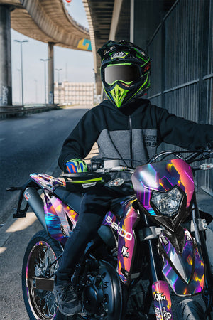 Graphics kit Sherco 50cc 2017-2025 Lava Neon | motorcycle stickers | 50cc customization | armysctv