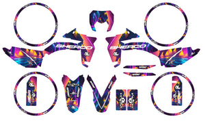 Graphics kit Sherco 50cc 2017-2025 Lava Neon | motorcycle stickers | 50cc customization | armysctv