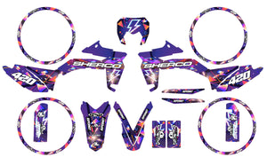 Dekor kit Sherco 50cc 2017-2025 Blitz | Motorradaufkleber | Personalisierung 50cc | armysctv