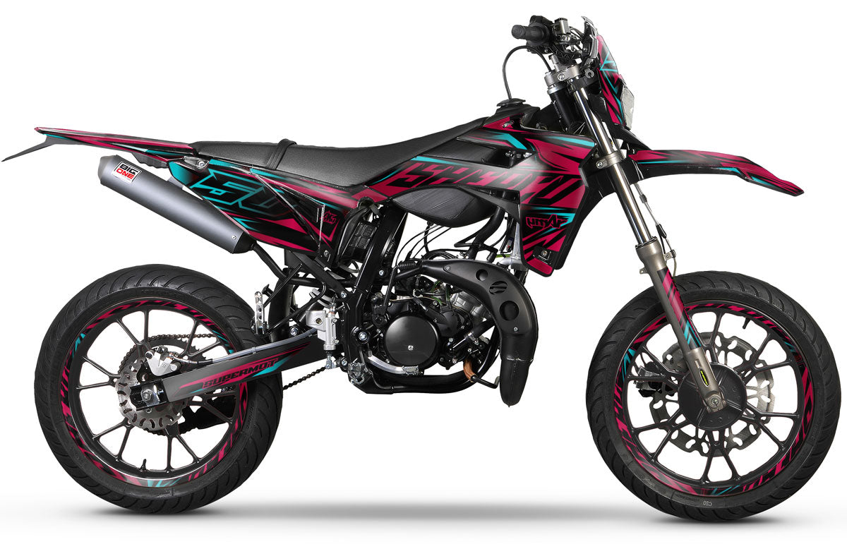 Kit pegatinas Sherco 50cc 2017-2025 Estilo metálico | pegatinas para moto | personalización 50cc | armysctv