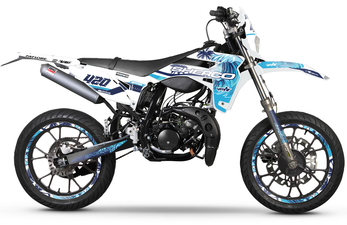 Kit pegatinas Sherco 50cc 2017-2025 Océanos | pegatinas para moto | personalización 50cc | armysctv