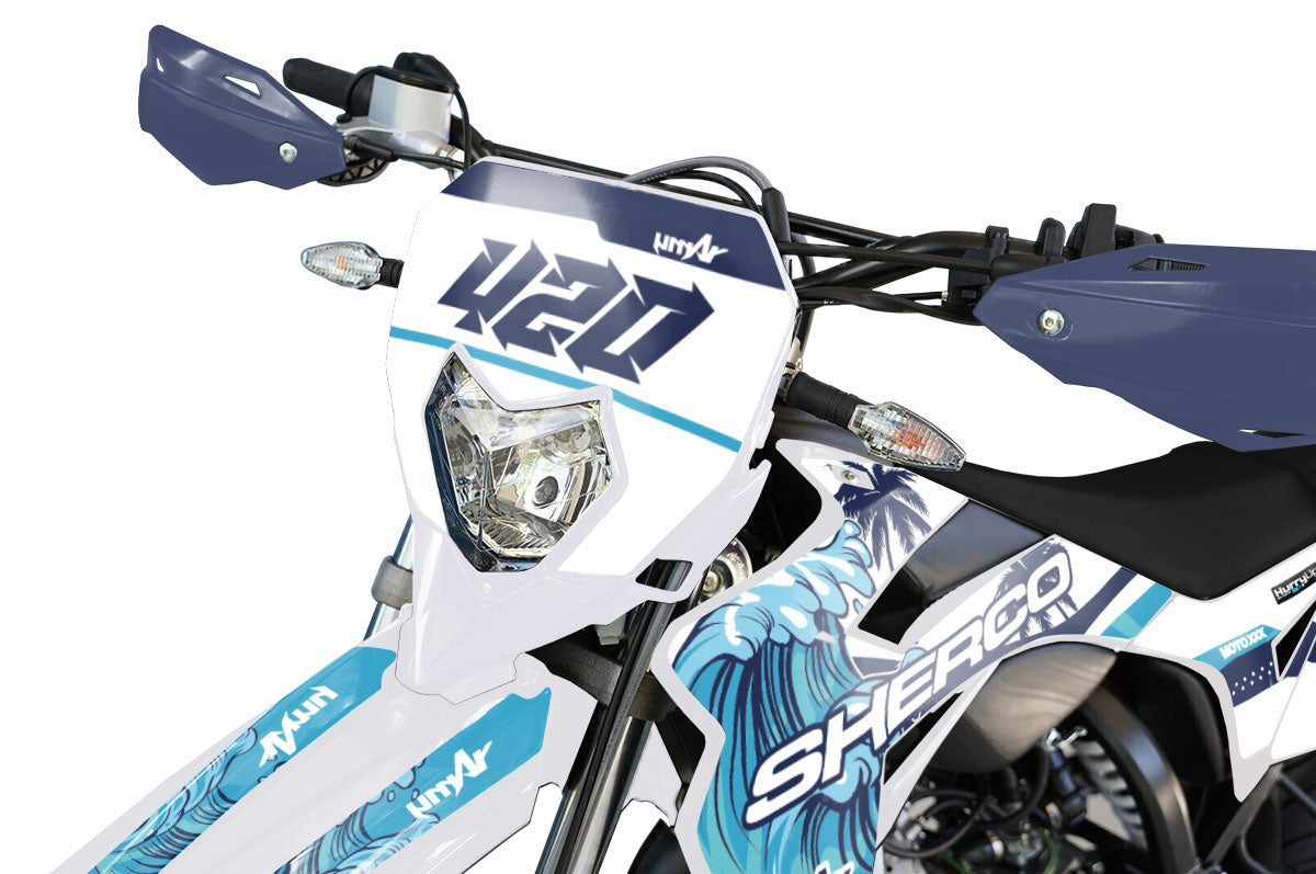 Kit pegatinas Sherco 50cc 2017-2025 Océanos | pegatinas para moto | personalización 50cc | armysctv
