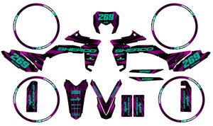 Graphics kit Sherco 50cc 2017-2025 Purple Rain | motorcycle stickers | 50cc customization | armysctv