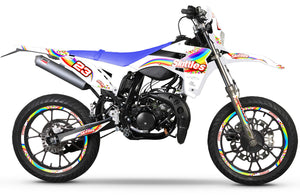 Kit pegatinas Sherco 50cc-2025 Arcoíris | pegatinas para moto | personalización 50cc | armysctv
