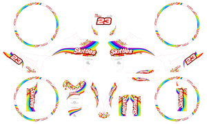 Kit pegatinas Sherco 50cc-2025 Arcoíris | pegatinas para moto | personalización 50cc | armysctv