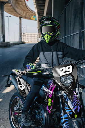 Kit déco Sherco 50cc 2017-2025 Swirl | autocollants moto | personnalisation 50cc | armysctv