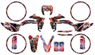 Dekor kit Sherco 50cc 2017-2025 Kämpfers Spiel | Motorradaufkleber | Personalisierung 50cc | armysctv