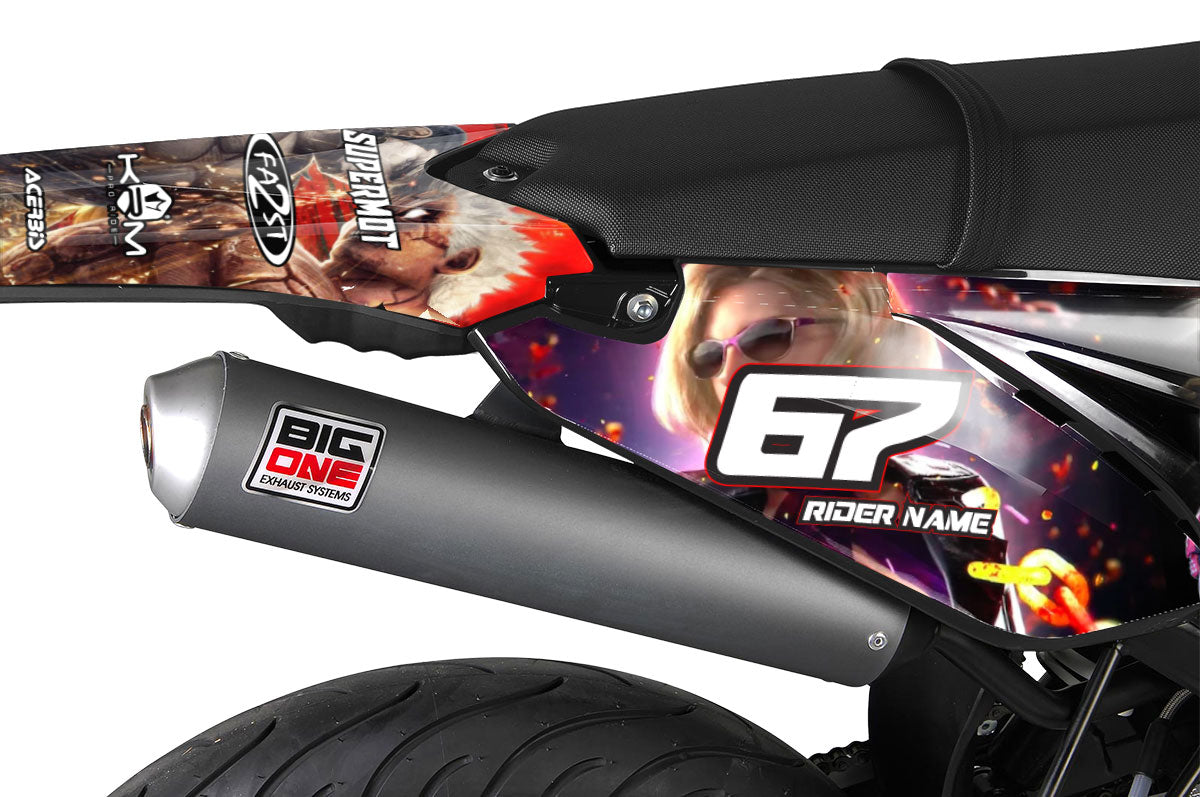Kit déco Sherco 50cc 2017-2025 Fighter's game | autocollants moto | personnalisation 50cc | armysctv