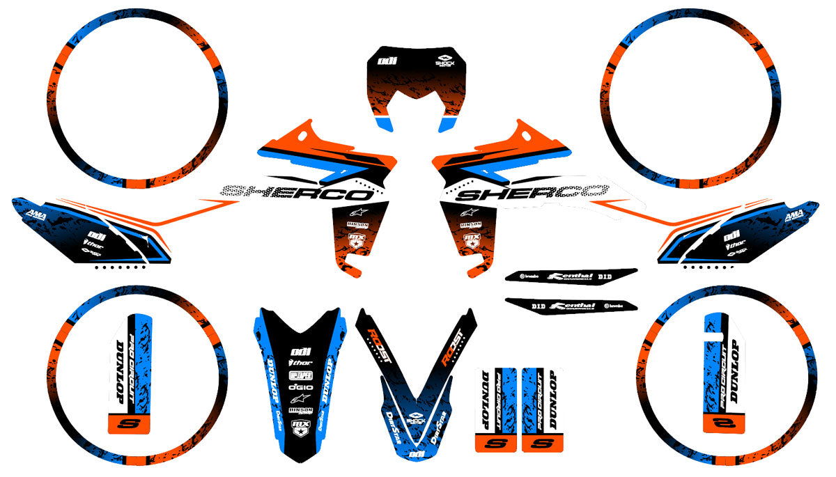 Kit pegatinas Sherco 50cc 2017-2025 Tensión | pegatinas para moto | personalización 50cc | armysctv