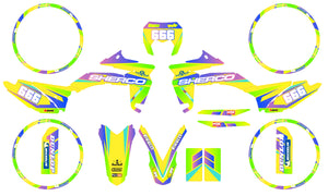 Deko-sett Sherco 50cc 2017-2025 Valentino | motorsykkel klistremerker | tilpasning 50cc | armysctv