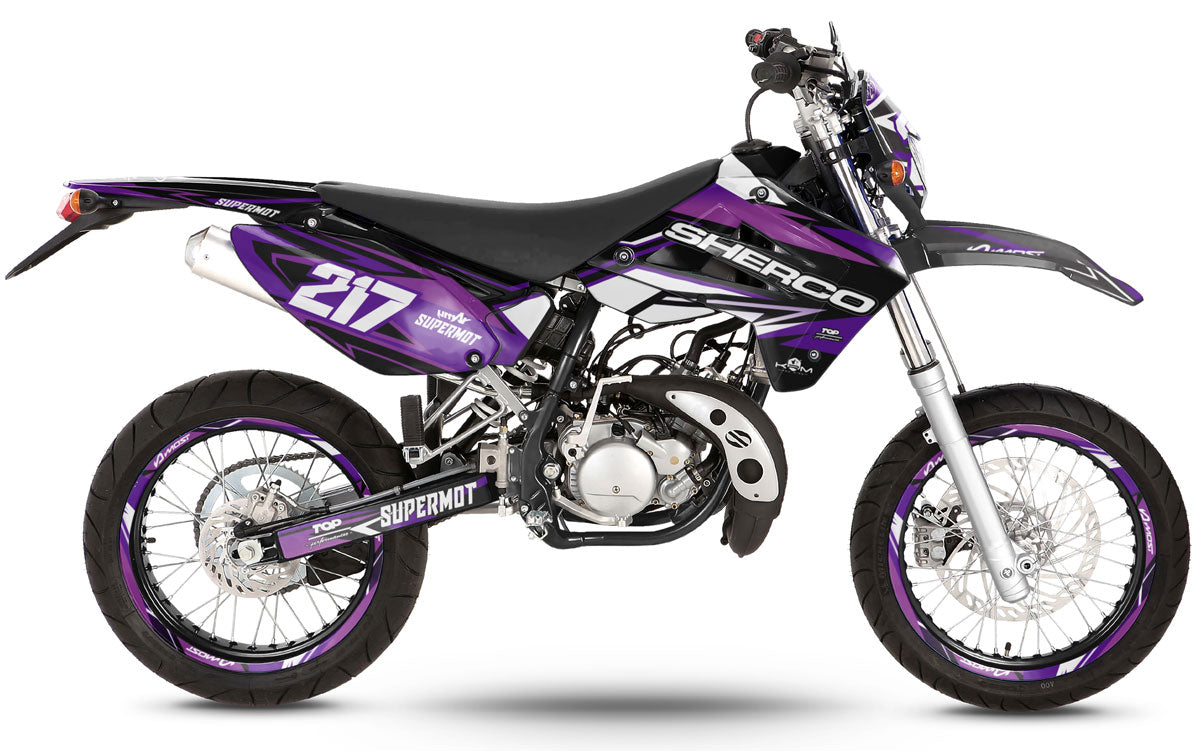Kit pegatinas 50cc Sherco HRD 2006-2012 Lebrun | pegatinas para moto | personalización 50cc | armysctv