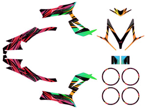 Kit déco Peugeot Speedfight 3 - 2009-2015 Eclipse | autocollants moto | personnalisation 50cc | armysctv