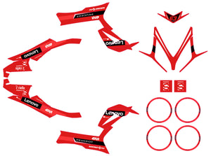 Kit déco Peugeot Speedfight 3 - 2009-2015 Lenovo | autocollants moto | personnalisation 50cc | armysctv