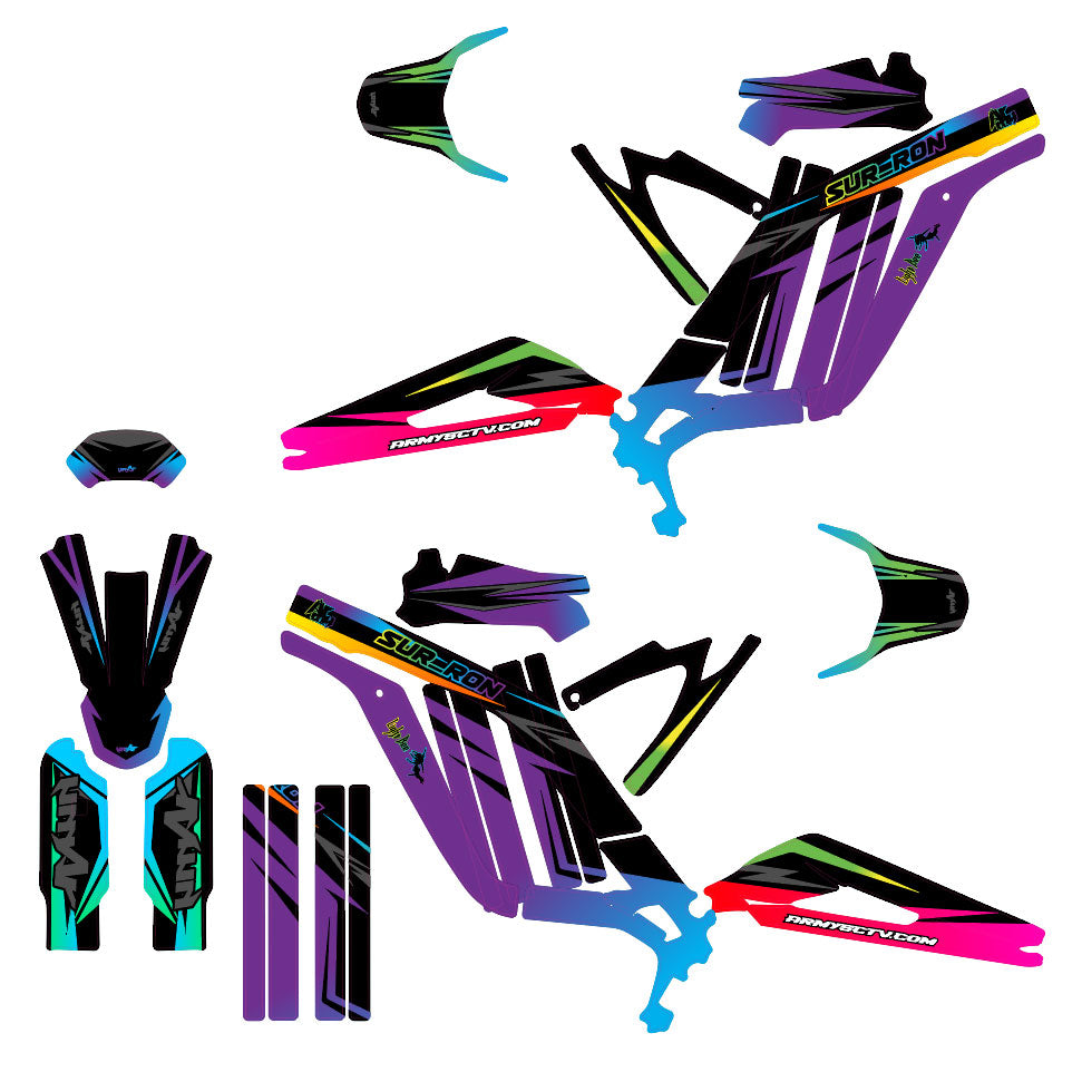 Kit déco Sur-Ron Light-Bee Eclipse | autocollants moto | personnalisation 50cc | armysctv