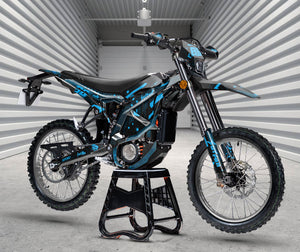 Graphics kit Surron Ultra Bee Blue Card | motorcycle stickers | customization 50cc | armysctv