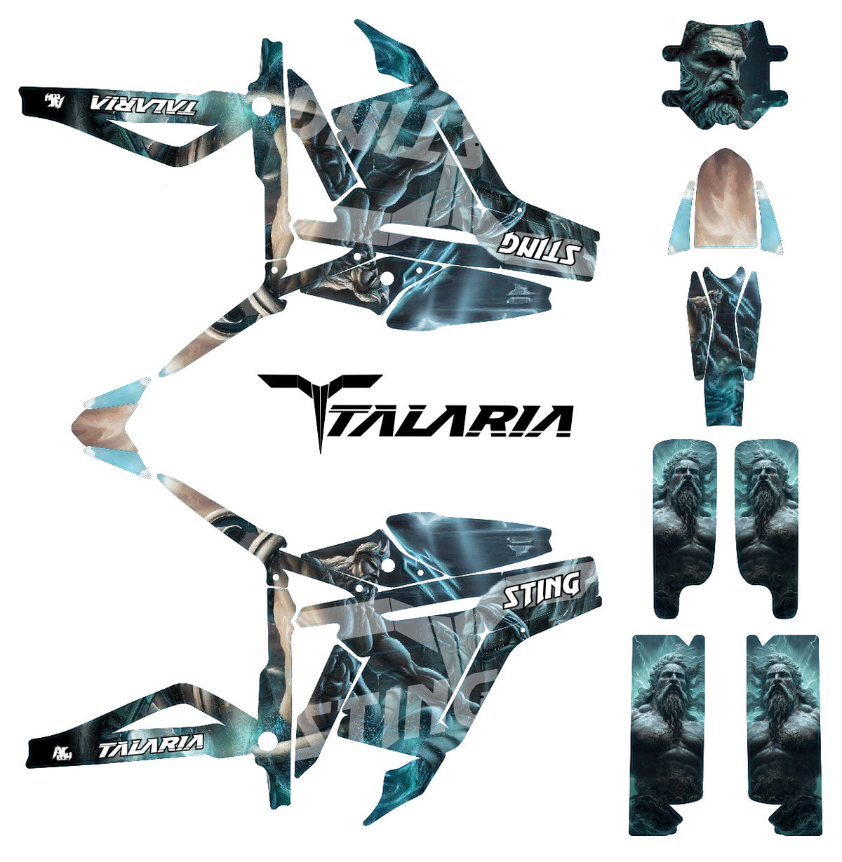 Kit déco Talaria Sting MX3 & R-MX4 Hazea | autocollants moto | personnalisation 50cc | armysctv