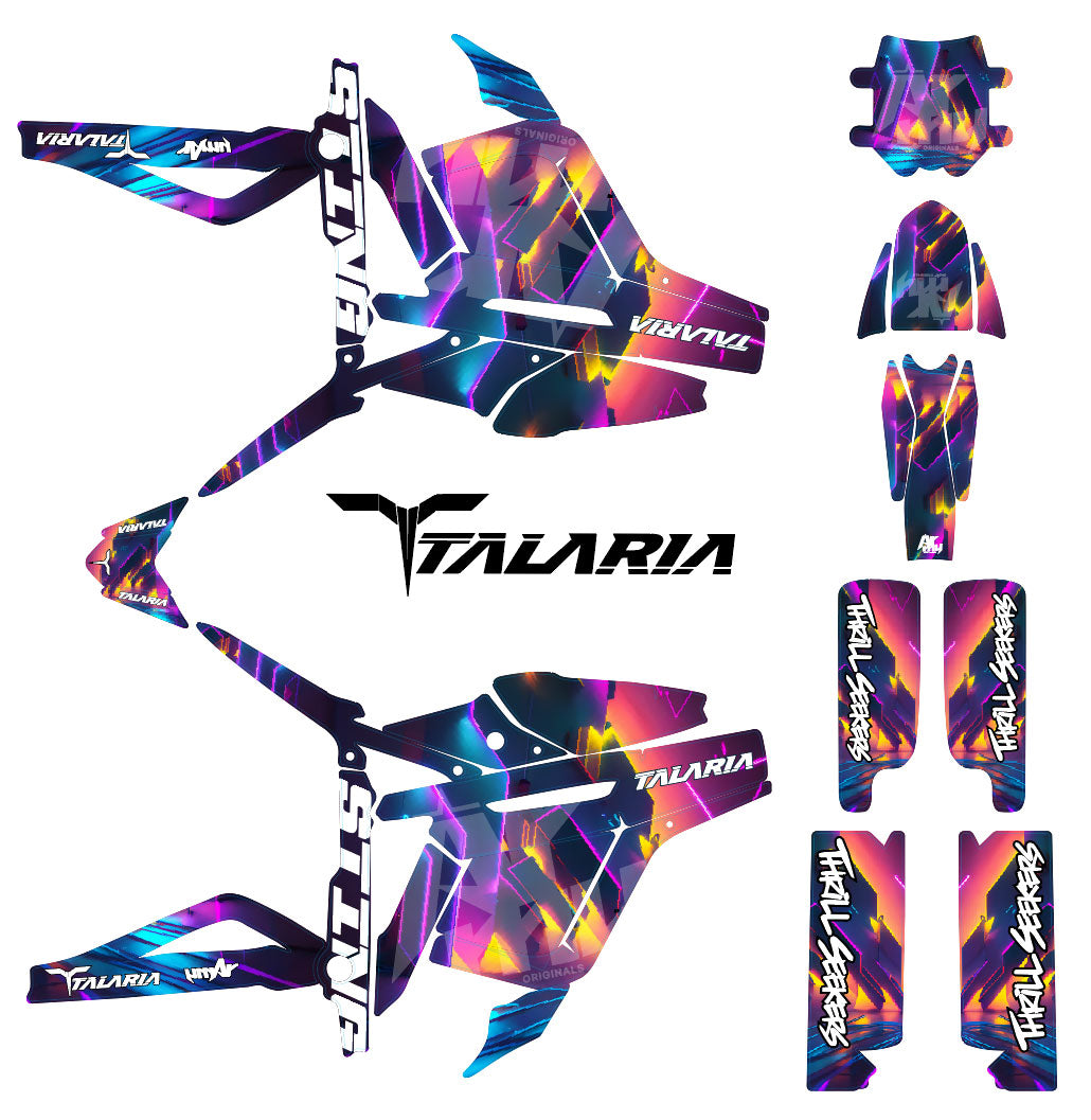Graphic decals Talaria Sting MX3 & R-MX4 Lava - Vibrant and bold style ...