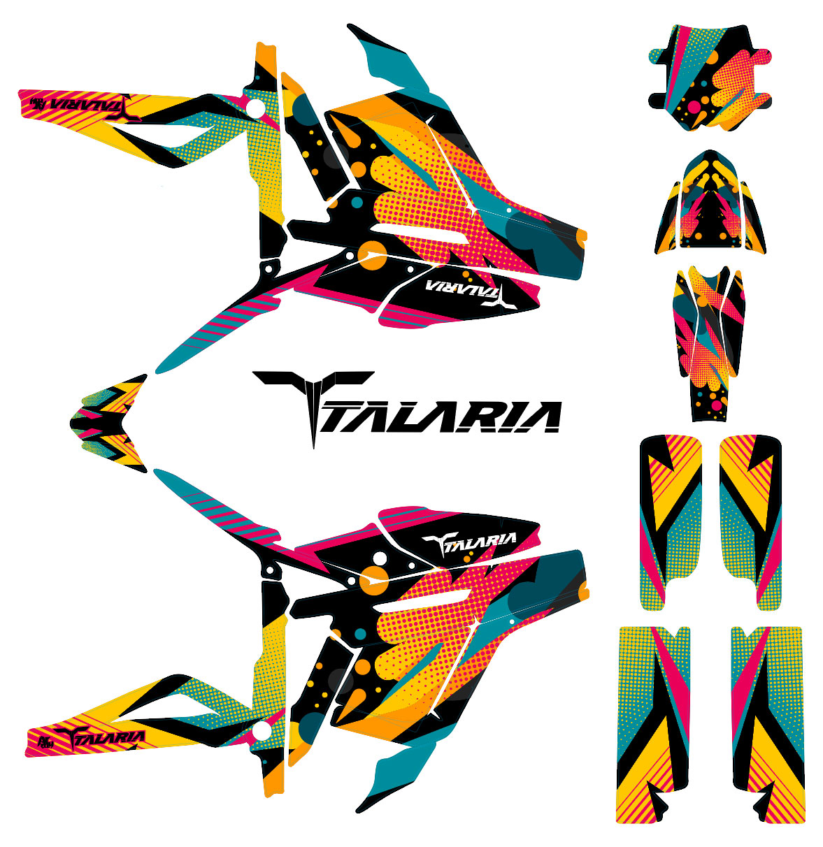 Kit déco Talaria Sting MX3 & R-MX4 Shape | autocollants moto | personnalisation 50cc | armysctv