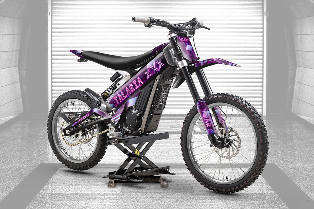 Kit déco Talaria X3 Purple rec | autocollants moto | personnalisation 50cc | armysctv