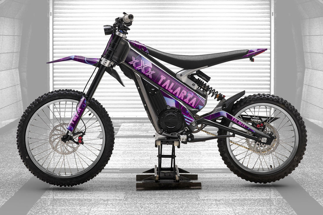 Kit déco Talaria X3 Purple rec | autocollants moto | personnalisation 50cc | armysctv