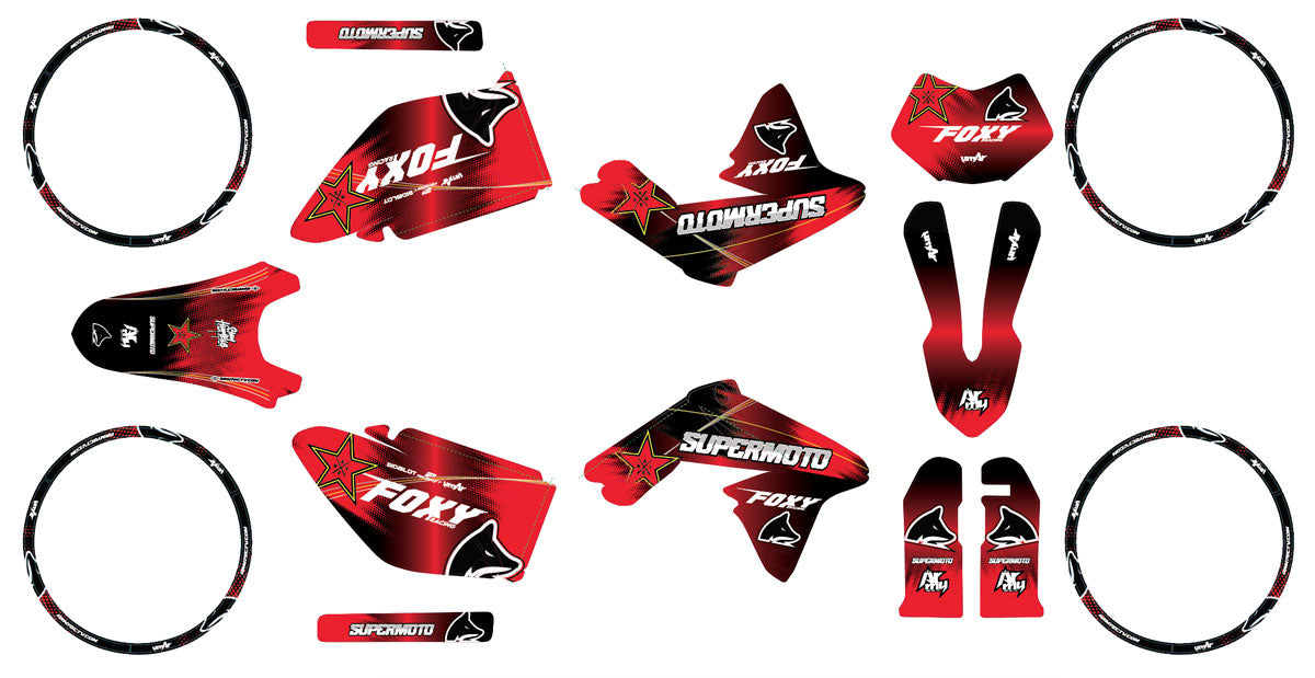 Kit déco 50cc Valenti Racing Army Fox