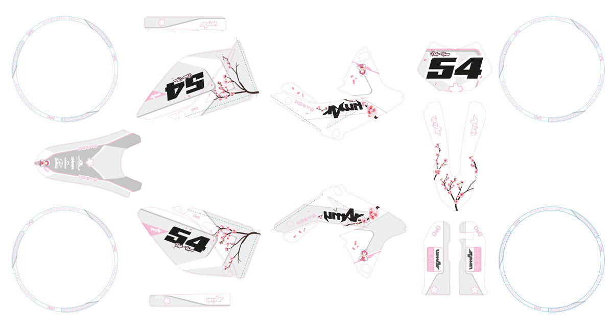 Kit déco 50cc Valenti Racing Sakura