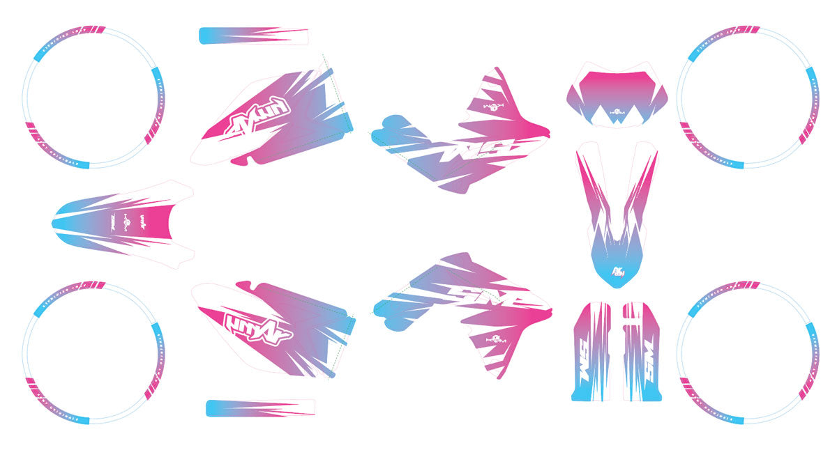 Kit déco 50cc Valenti Racing X-Fast