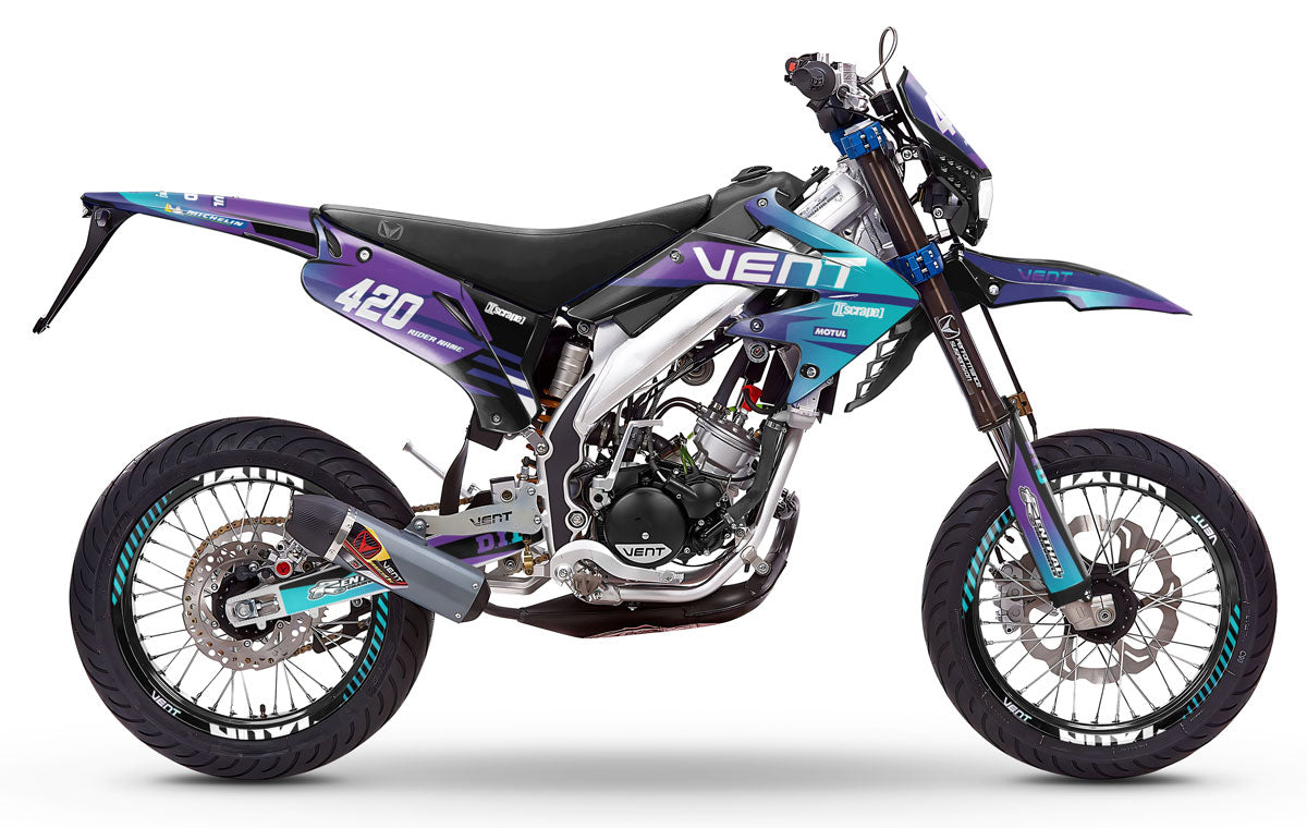 Deko-sett Vent Derapage 2019-2020 Blast | motorsykkelklistremerker | tilpasning 50cc | armysctv