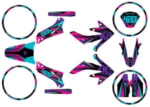 Kit déco Vent Derapage 2019-2020 Electrify | autocollants moto | personnalisation 50cc | armysctv