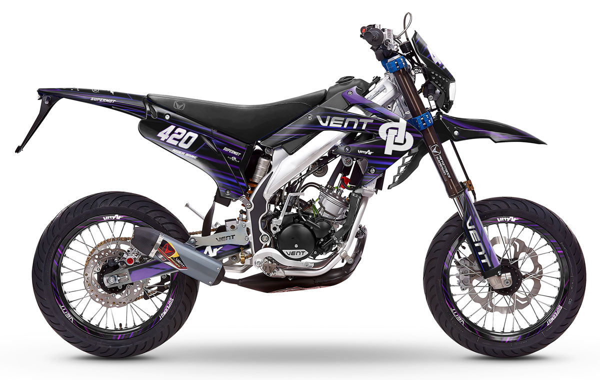 Deko-sett Vent Derapage 2019-2020 Gull og platina | motorsykkelklistremerker | tilpasning 50cc | armysctv