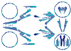 Kit déco Vent Derapage 2019-2020 Kunst | autocollants moto | personnalisation 50cc | armysctv